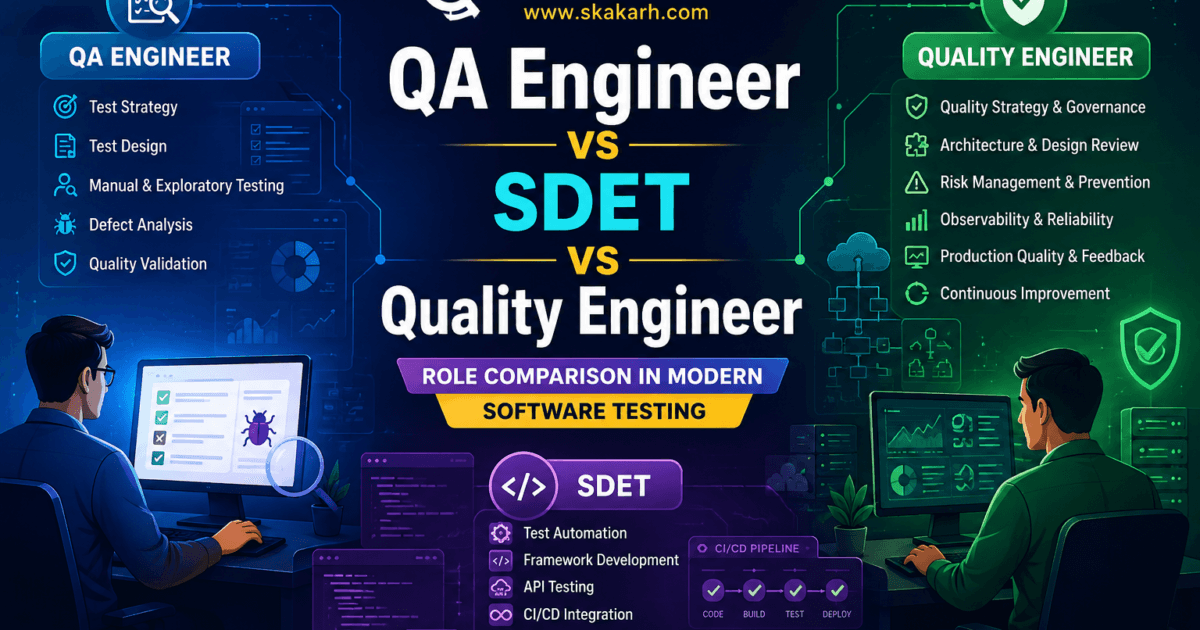 QA Engineer vs SDET vs Quality Engineer: What’s the Difference? 1 QA Engineer vs SDET vs Quality Engineer: What’s the Difference?