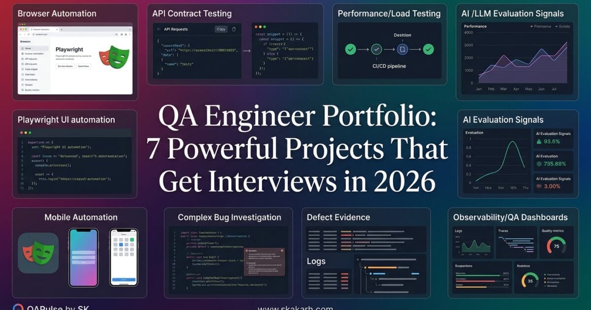QA Engineer Portfolio: 7 Powerful Projects That Get Interviews in 2026 1 QA Engineer Portfolio: 7 Powerful Projects That Get Interviews in 2026