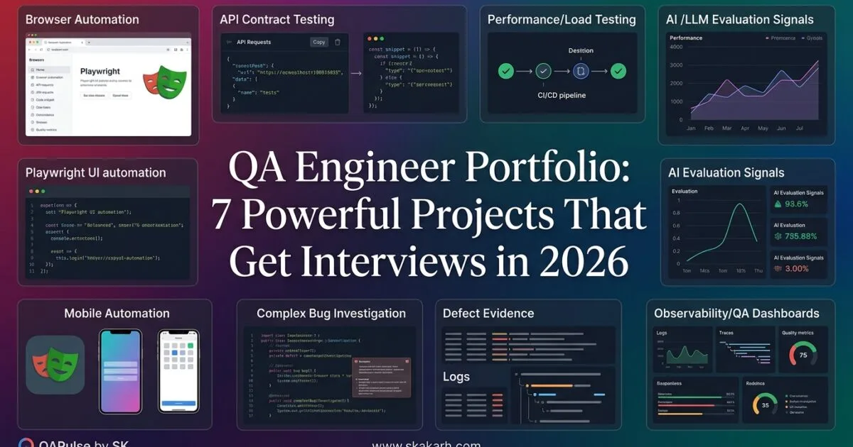 QA Engineer Portfolio: 7 Powerful Projects That Get Interviews in 2026 QA Engineer Portfolio: 7 Powerful Projects That Get Interviews in