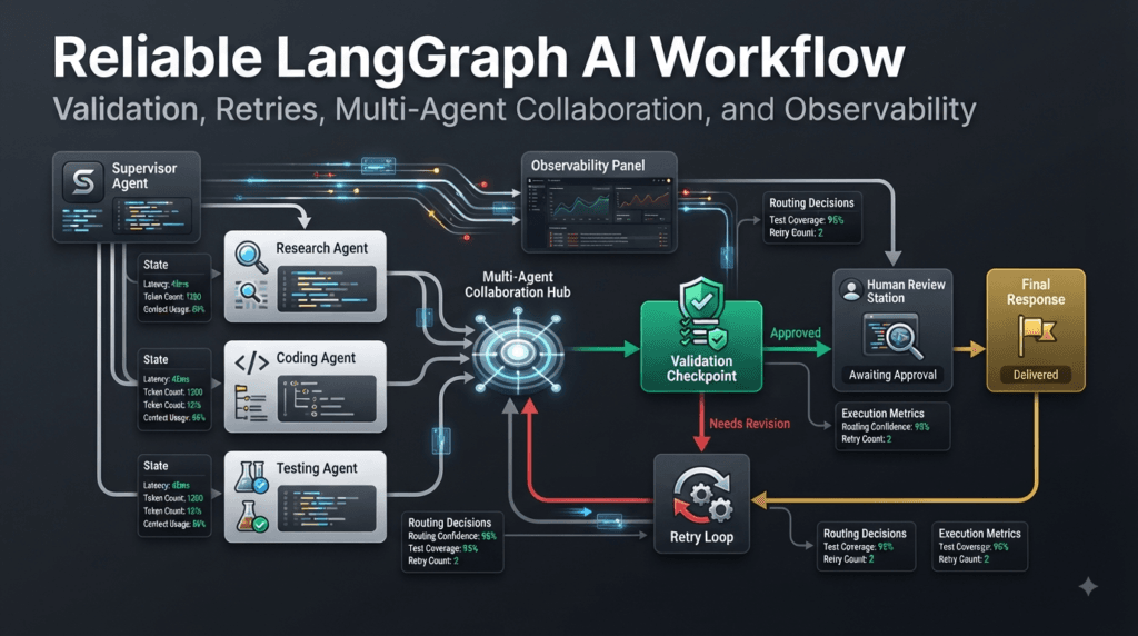 LangGraph: Building Reliable Multi-Agent Workflows with State, Routing, and Orchestration 4 Reliable LangGraph AI Workflow
