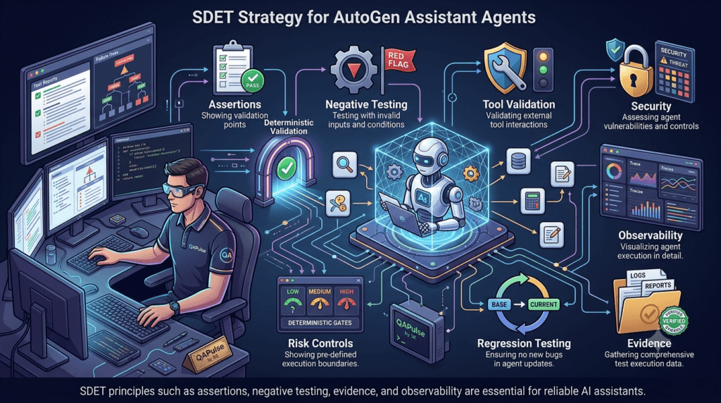 AutoGen Assistant Agent: Building Your First AI-Powered Assistant 10 SDET engineering an AutoGen Assistant Agent with testing validation and observability