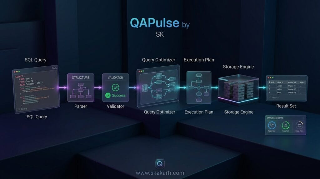 SQL query execution lifecycle parser optimizer execution plan database