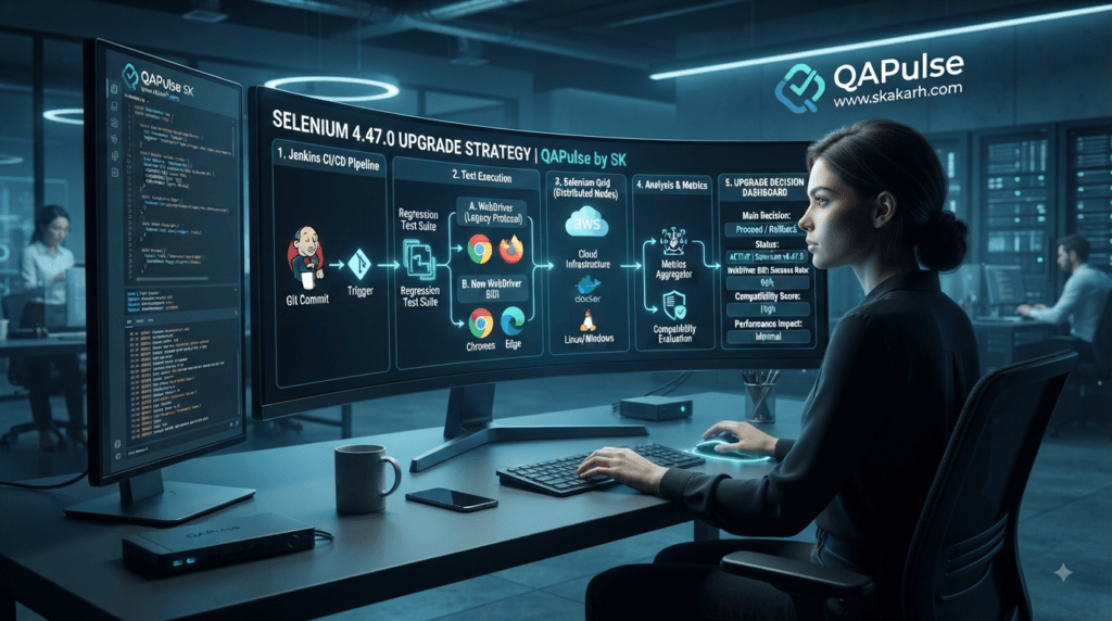 Selenium 4.47.0 upgrade strategy with WebDriver BiDi and QA automation architecture