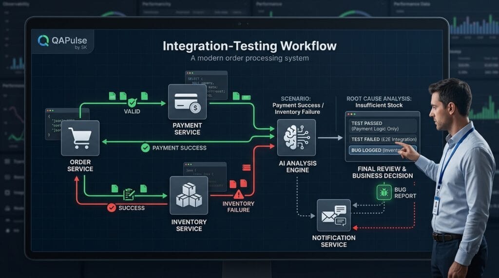 AI Test Automation With Humans in the Loop: Governance, Metrics, and the Practical Guide 3 Software Testing: Integration Testing workflow
