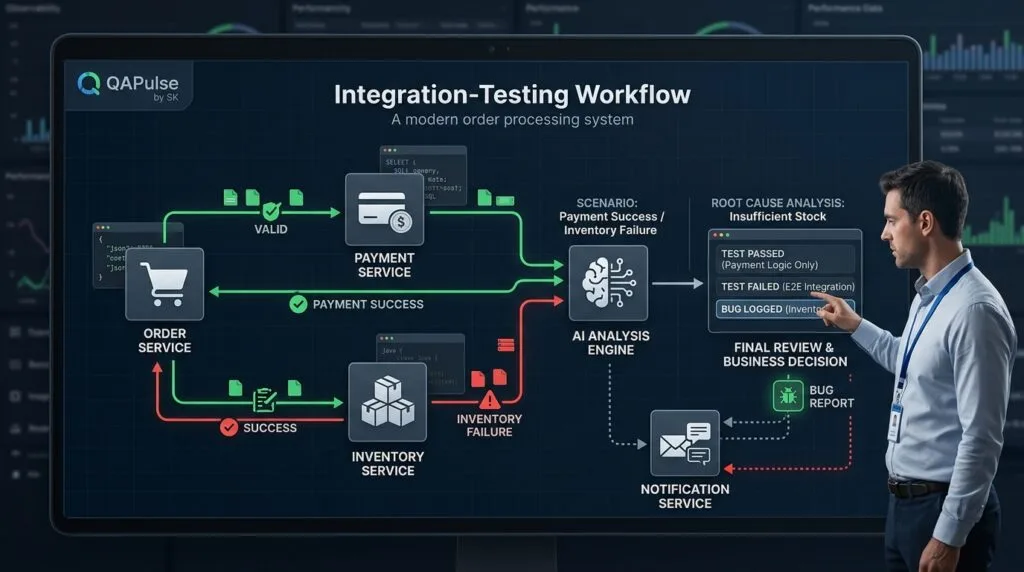 AI Test Automation With Humans in the Loop: Governance, Metrics, and the Practical Guide Software Testing: Integration Testing workflow