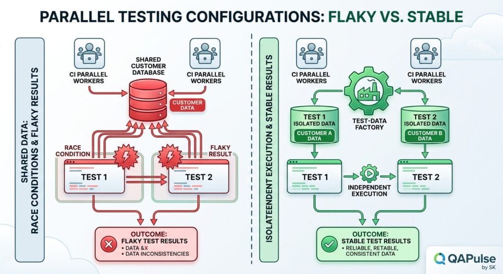 Stable Automated Tests: A Powerful Guide to UI, API & Integration 3 Technical Comparison showing Two parallel tests