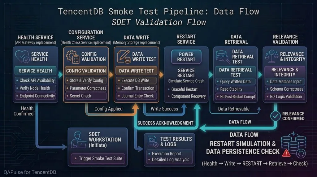 TencentDB Smoke Test Pipeline: Data Flow SDET Validation Flow