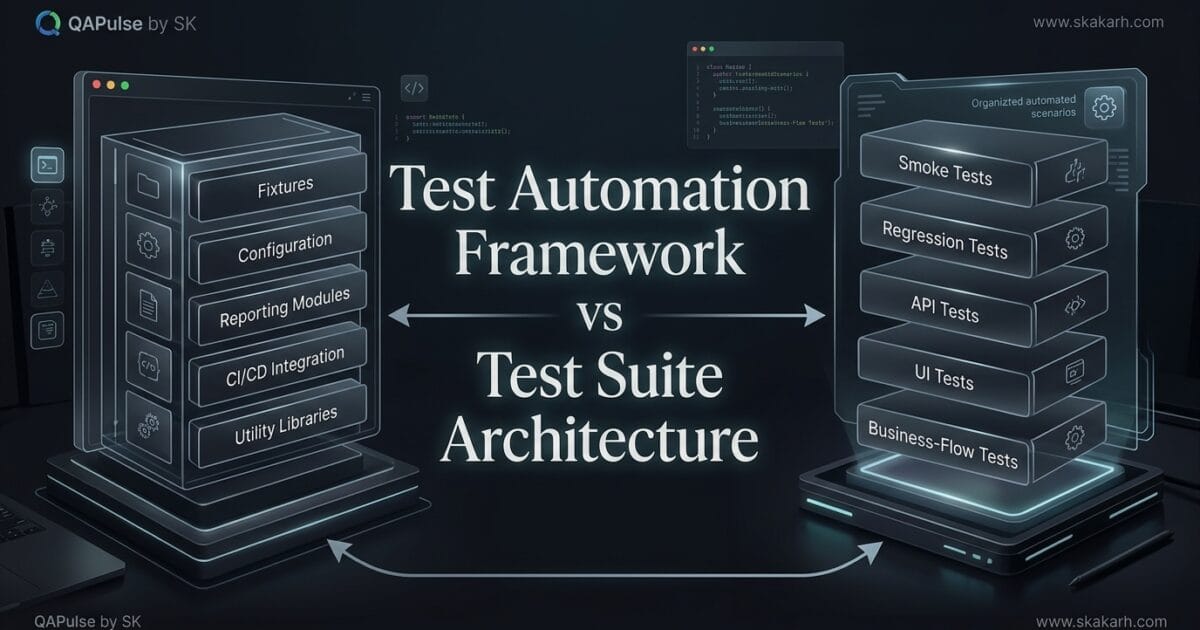 Test Automation Framework vs Test Suite: The Critical Difference Every Engineer Should Understand Test Automation Framework vs Test Suite: The Critical Difference Every Engineer Should Understand