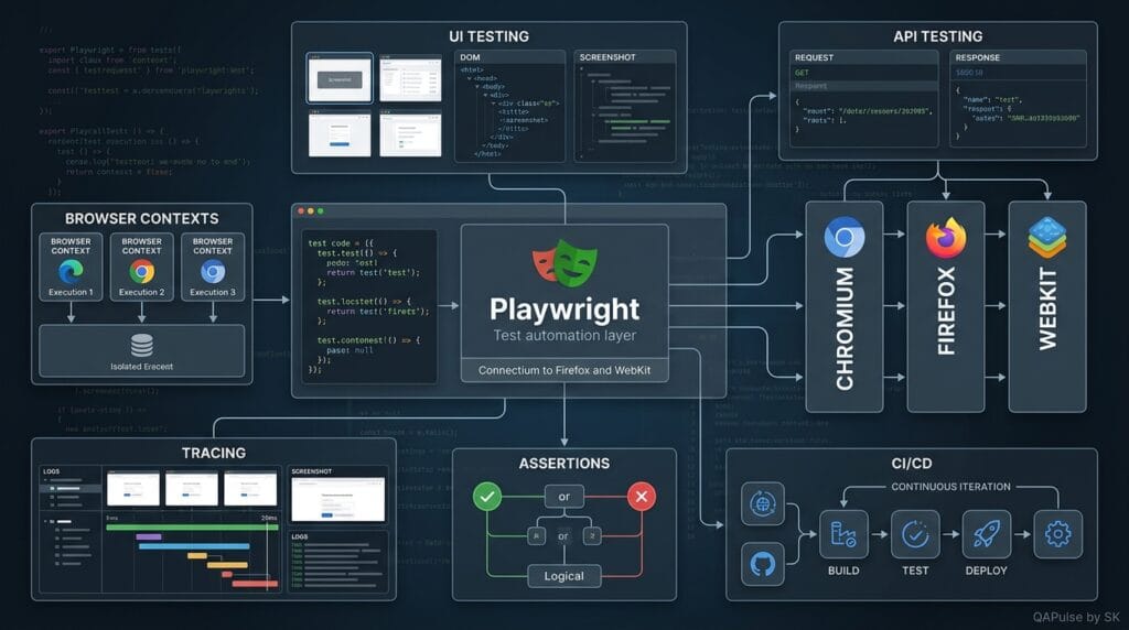 What is Playwright? A Powerful Guide to Modern Web Testing and QA Engineers 2 What Is Playwright: Modern Web Testing Architecture