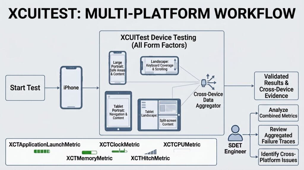 XCUITest Device Testing: Testing iPhone and iPad Screen Sizes with Confidence XCUITEST: Multi Platform Workflow