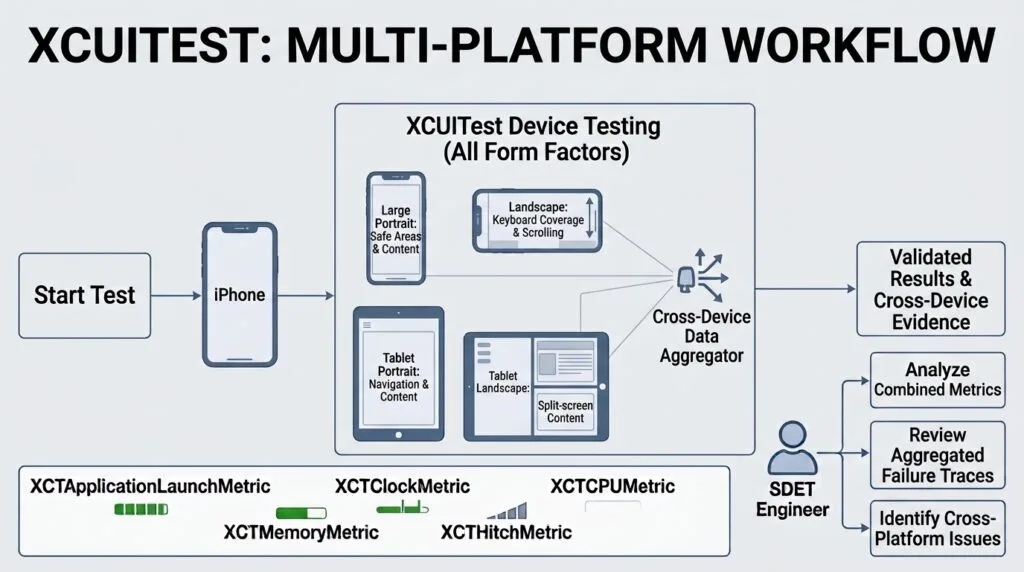 XCUITest Device Testing: Testing iPhone and iPad Screen Sizes with Confidence XCUITEST: Multi Platform Workflow