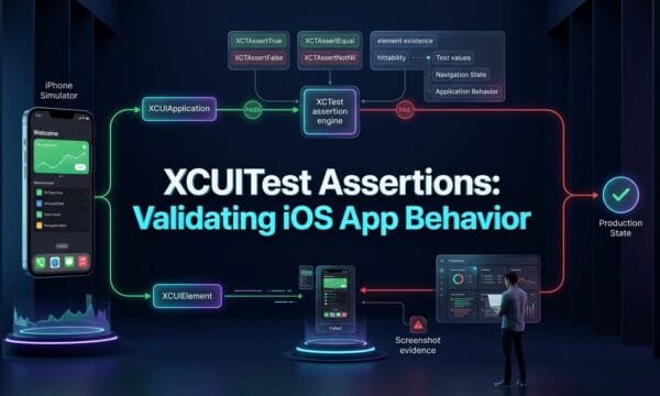XCUITest Assertions: Validating iOS App Behavior XCUITest assertions validating iOS app behavior with XCTest UI automation