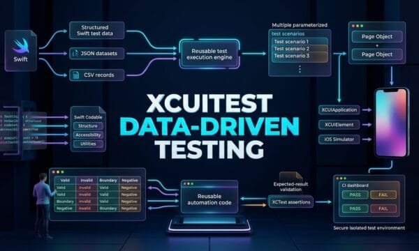 XCUITest Data-Driven Testing: Build Scalable iOS UI Tests with Swift XCUITest data-driven testing architecture with Swift datasets and reusable iOS UI automation