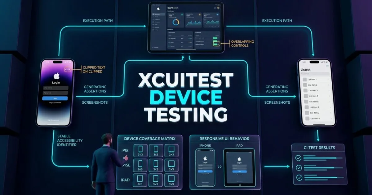 XCUITest Device Testing: Testing iPhone and iPad Screen Sizes with Confidence XCUITest Device Testing: Testing iPhone and iPad Screen Sizes with Confidence