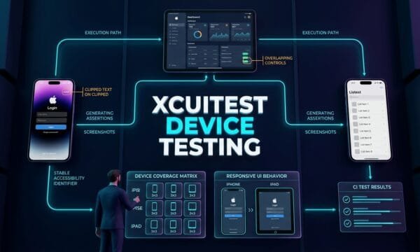 XCUITest device testing across different iPhone and iPad screen sizes