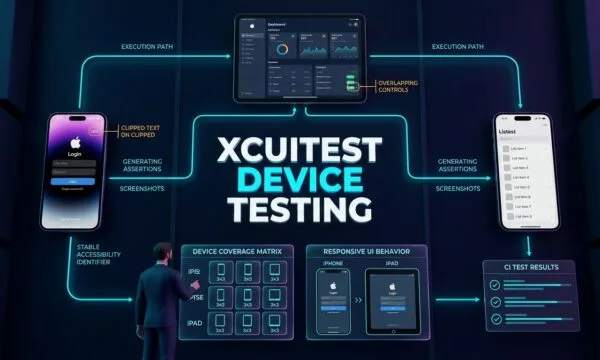 XCUITest device testing across different iPhone and iPad screen sizes