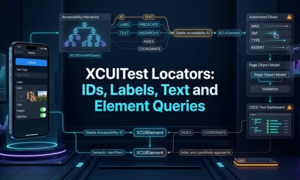 XCUITest locators using IDs labels text and element queries for iOS automation