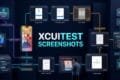 XCUITest screenshots showing iOS UI test evidence and XCTest attachments