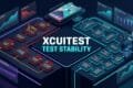 XCUITest test stability architecture showing reliable iOS UI automation and CI performance monitoring