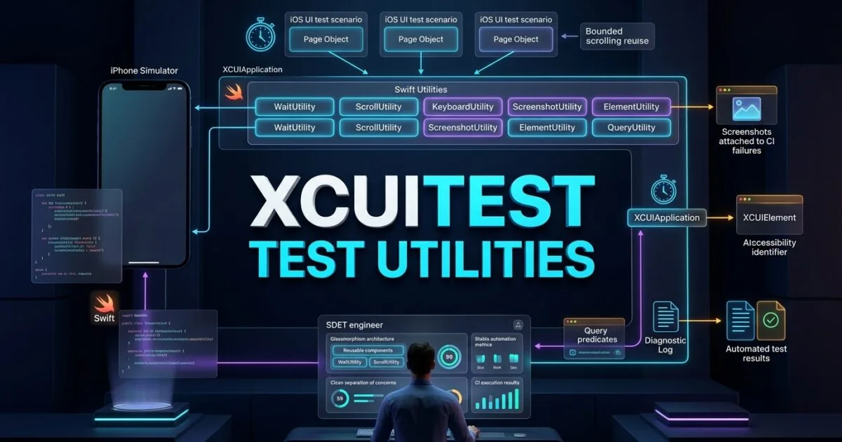 XCUITest Test Utilities: Build Reusable Helpers for Scalable iOS UI Automation XCUITest Test Utilities: Build Reusable Helpers for Scalable iOS UI Automation