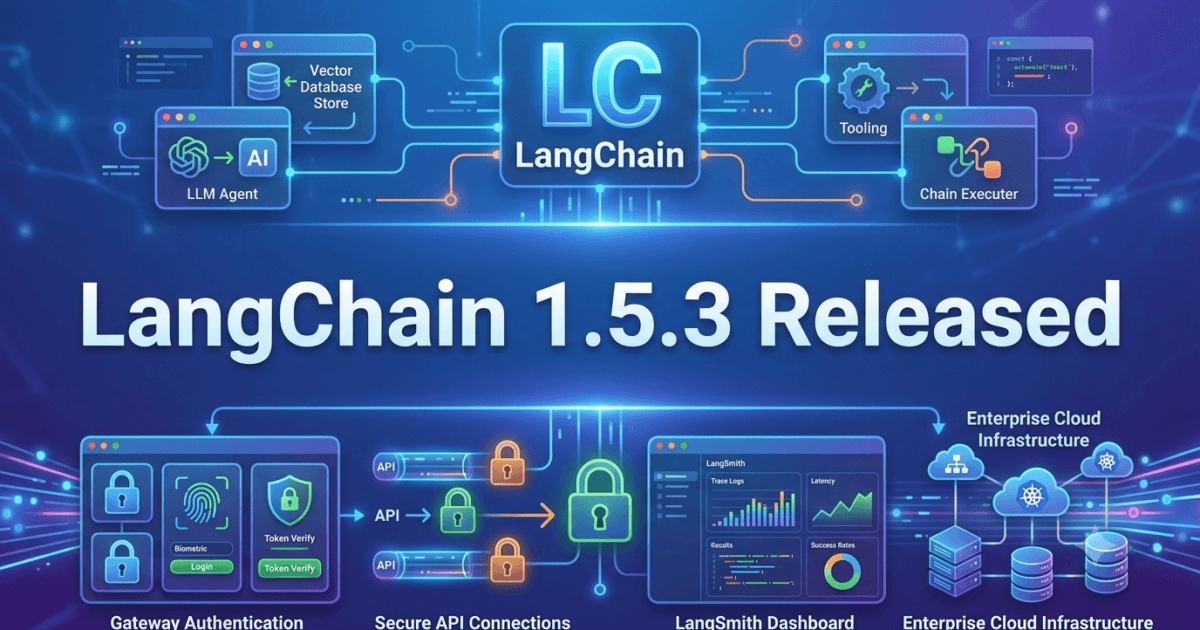 LangChain 1.5.3 Released: Gateway Authentication Fixes Every QA Engineer Should Know 1 LangChain 1.5.3 Released: Gateway Authentication Fixes Every QA Engineer Should Know