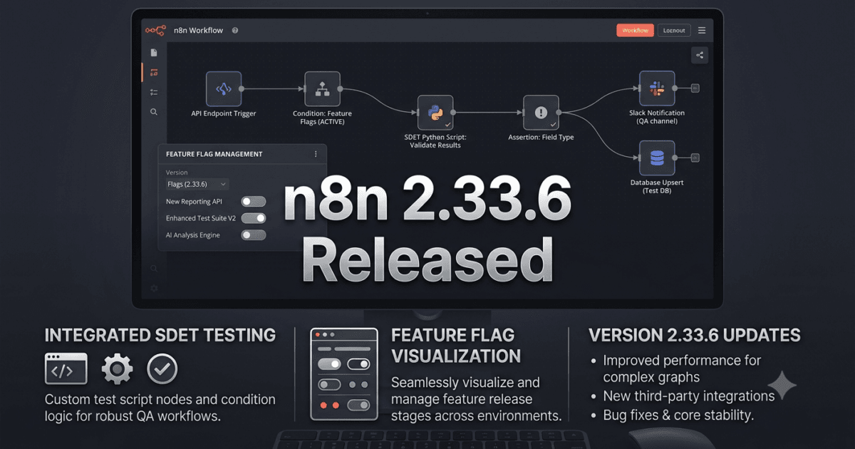 n8n 2.33.6 Released: Feature Flags, Regression Testing & QA Strategy 1 n8n 2.33.6 Released: Feature Flags, Regression Testing & QA Strategy