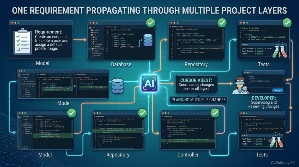Cursor Agent: Complete Guide to Autonomous AI Coding 4 One requirement propagating through multiple project layers