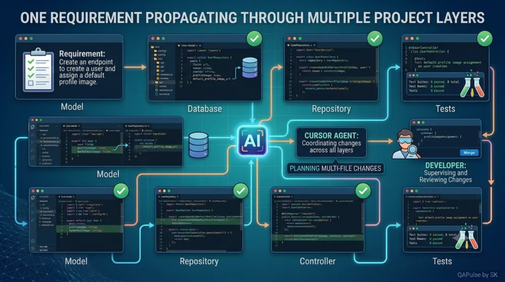 One requirement propagating through multiple project layers