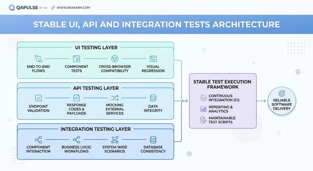 Designing Stable Tests: 7 Best UI, API & Integration Secrets Designing Stable UI API and Integration Tests Architecture