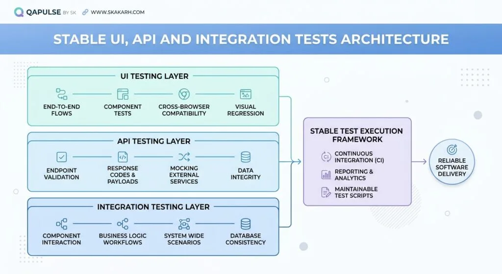 Designing Stable Tests: 7 Best UI, API & Integration Secrets Designing Stable UI API and Integration Tests Architecture