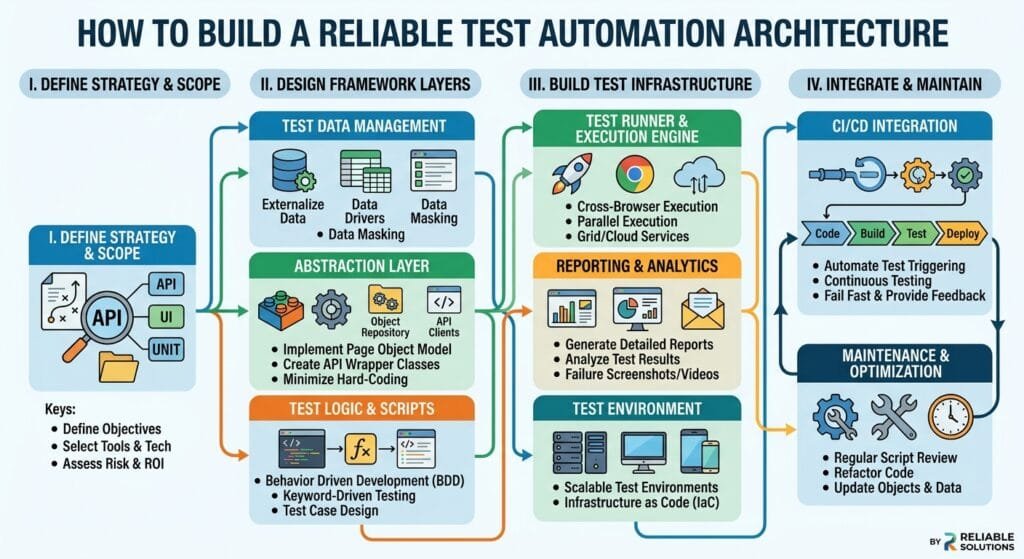 How to Build a Reliable Test Automation Architecture: 7 Powerful Pillars for SDETs How to Build a Reliable Test Automation Architecture