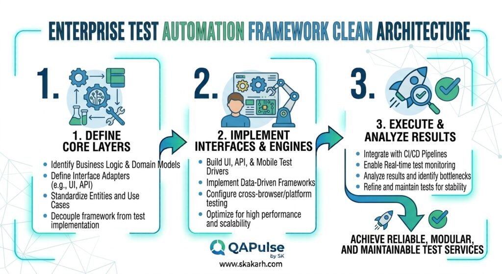Designing a Clean Enterprise Test Automation Framework from Scratch Enterprise Test Automation Framework Clean Architecture