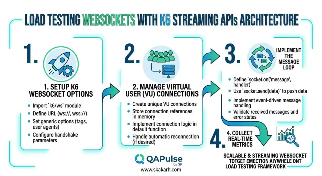 Load Testing WebSockets with K6: 7 Best Streaming Secrets Load Testing WebSockets with K6 Streaming APIs Architecture