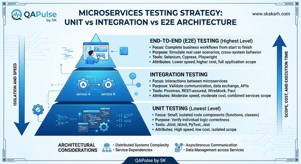 Microservices Testing Strategy Unit vs Integration vs E2E Architecture